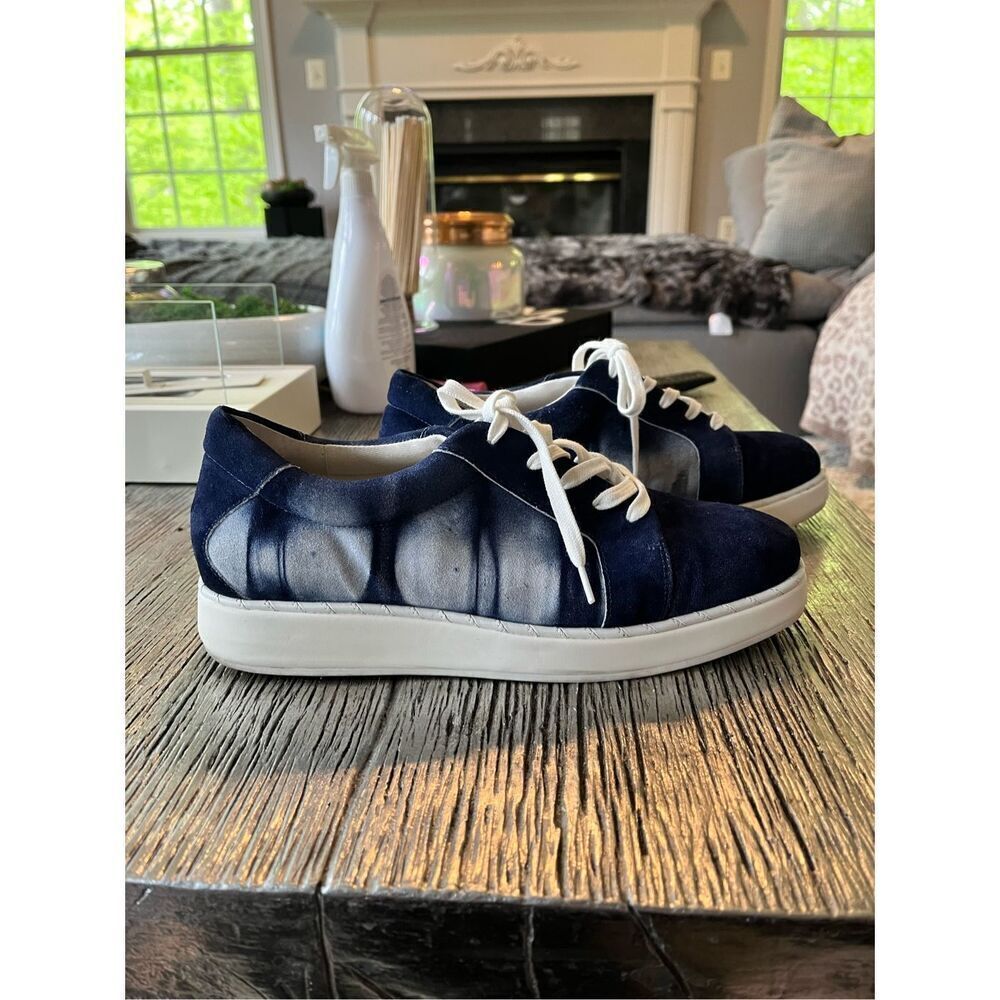 Franco Sarto Quinn Navy Tie Dye Sneakers sz 11 EUC